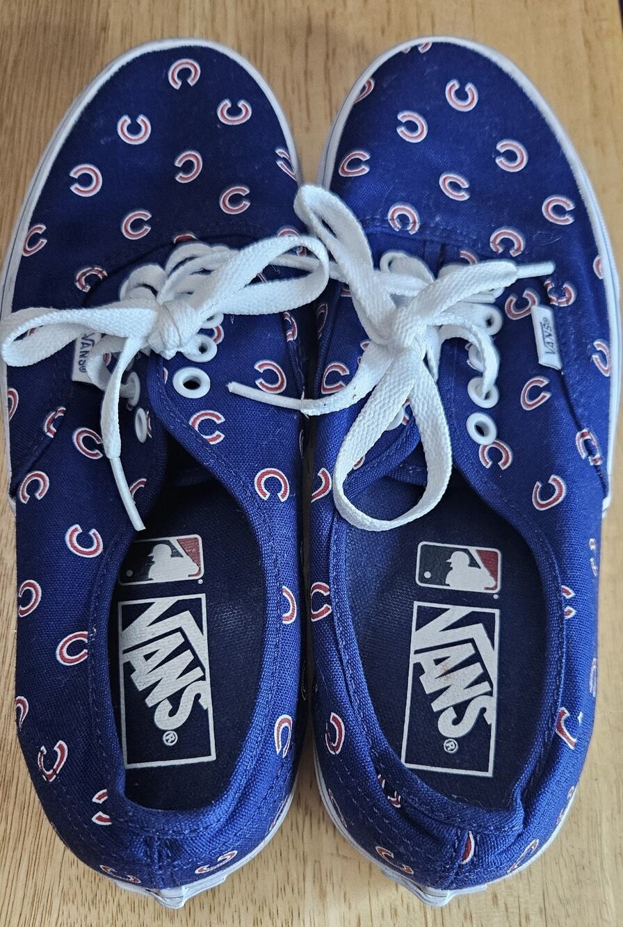 Size 9 - Vans MLB x Authentic Chicago Cubs - Blue
